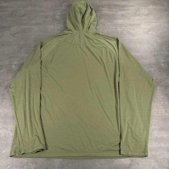 Habit Hoodie Mens Large Olive Green Camo Lightweight Outdoor Tactical Fishing - Picture 4 of 9